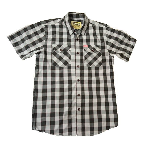 Dixxon Shirt Form and Function Bamboo Blend‎ Short Sleeve Plaid Gray S - Picture 1 of 3